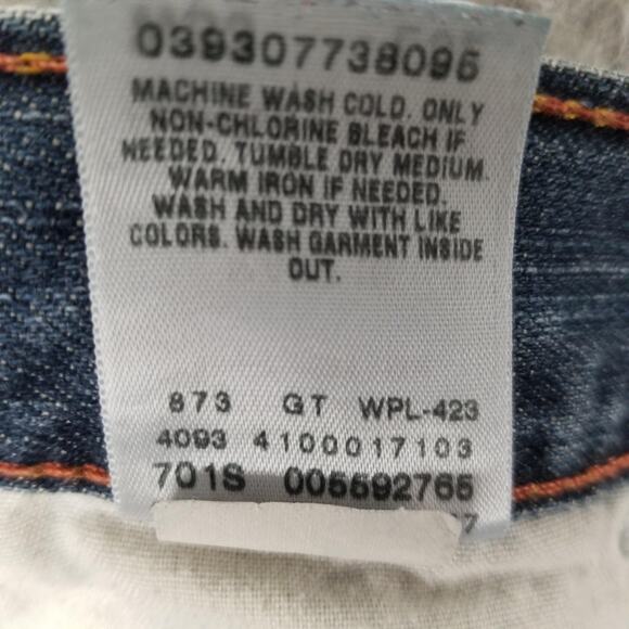 Levis 569 Jeans Mens 33x32 Blue Relaxed Straight Denim 100% Cotton Medium Wash - Picture 14 of 14